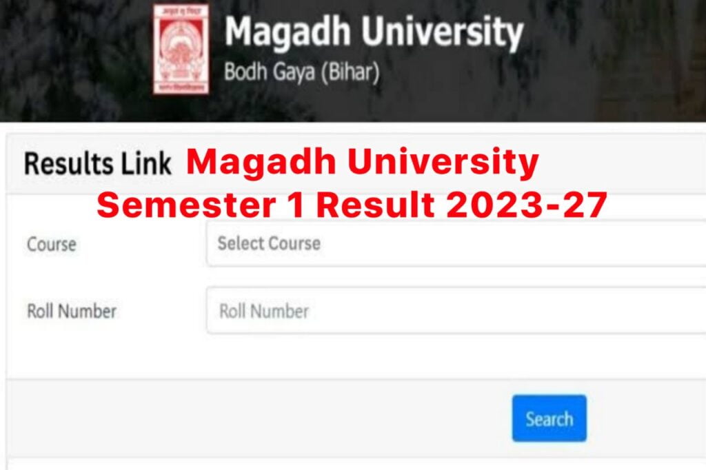 Magadh University Part 1 Result 2024 (2023-27) : Marksheet @magadhuniversity.ac.in