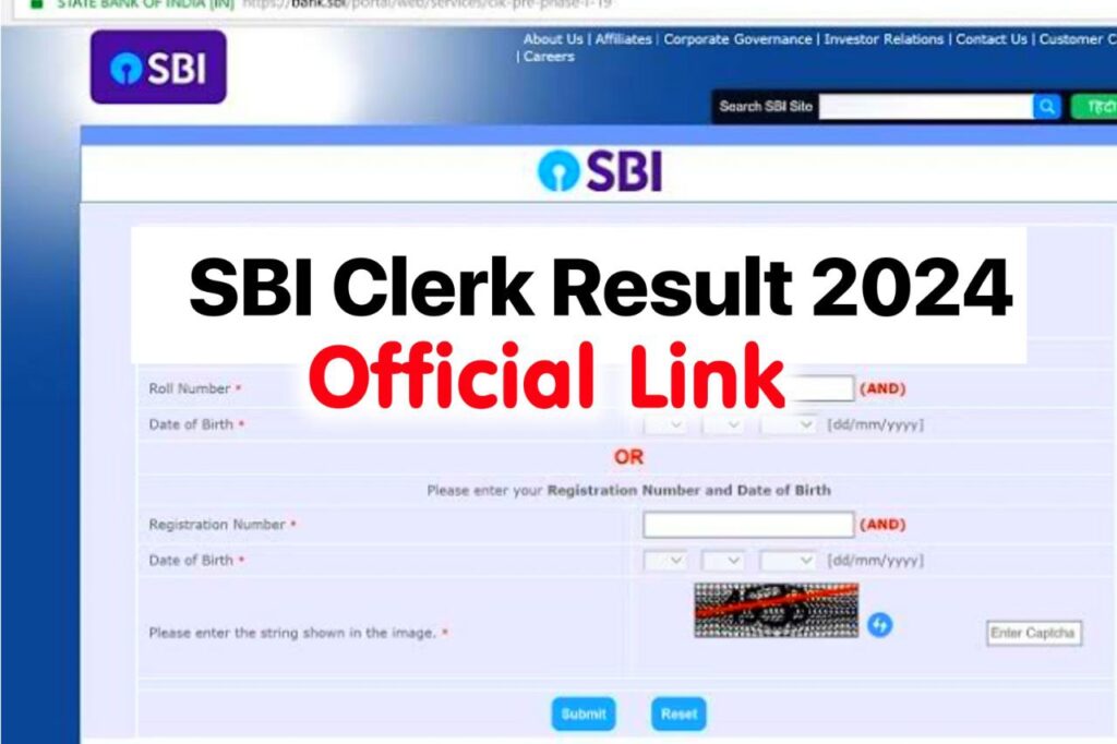 SBI Clerk Result 2024 Check (Link OUT), Junior Associate Prelims Cut Off, Merit List @sbi.co.in