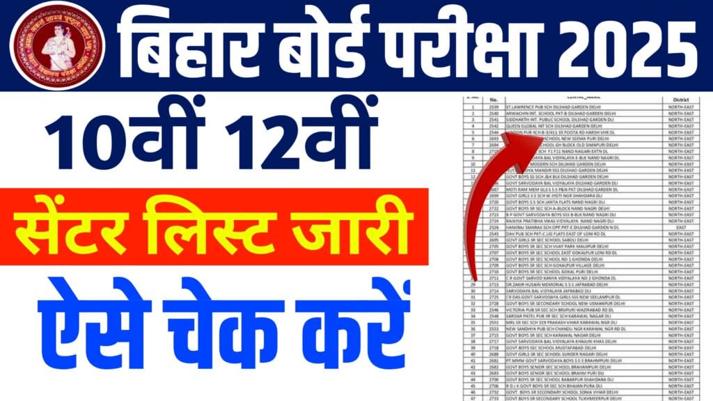 Bseb 10th/12th Center List 2025: यहाँ से चेक करें- बिहार बोर्ड मैट्रिक- इंटर परीक्षा का सेन्टर कहाँ पर गया है-