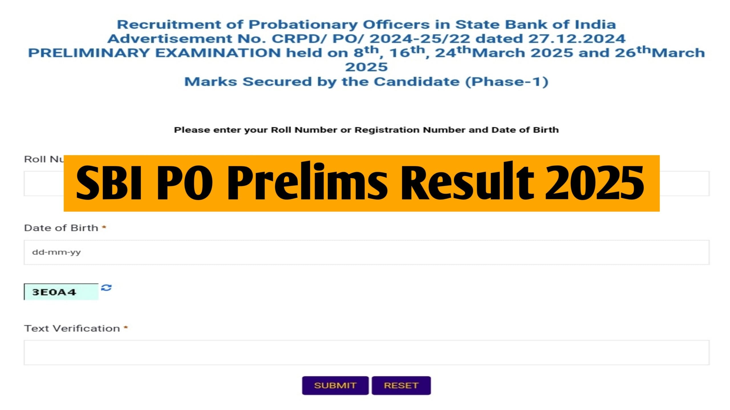 SBI PO Prelims Result 2025 @sbi.co.in: Direct Download Link & Cut off