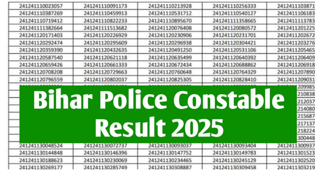 Bihar Police Constable Result 2025: रिजल्ट और Cut Off यहां से चेक करें