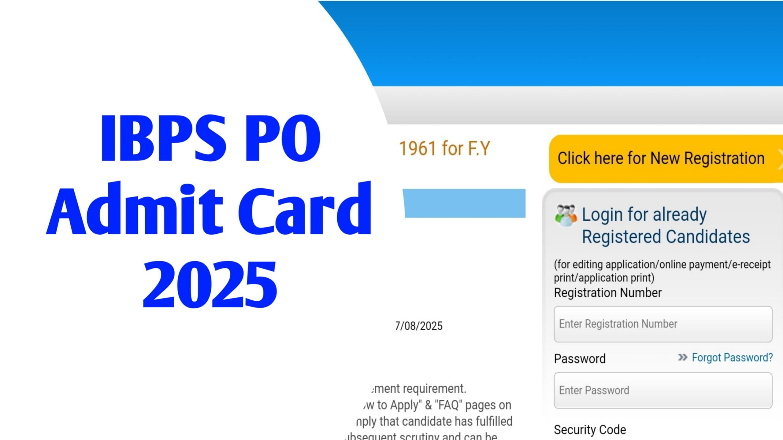 IBPS PO Admit Card 2025: Download Prelims Call Letter at ibps.in