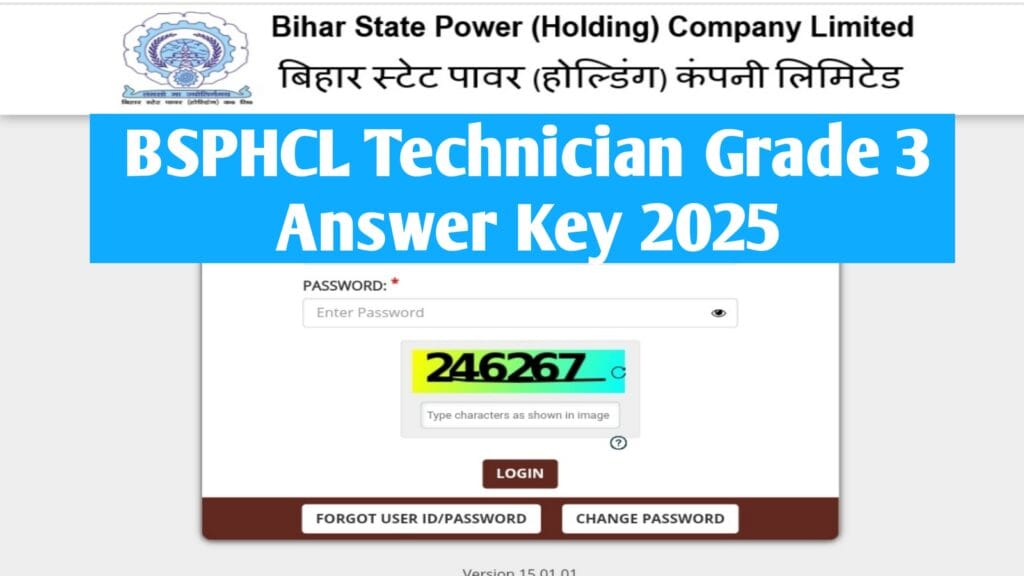 Bihar BSPHCL Technician Grade 3 Answer Key 2025 : Step By Step Check Response Key & Objection Process